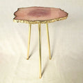 Small Rose Quartz Agate/Single Piece/Crystal/Gemstone/Quartz Organic Edge Side/Drink/Table
