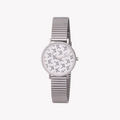 Pierre Cardin Women's Silver Metal Watch, White Dial | Cbv.1541
