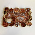 Large Red Agate Serving Tray With Brass Handles/Personalised Momentos/Sign Boards 10"x15"