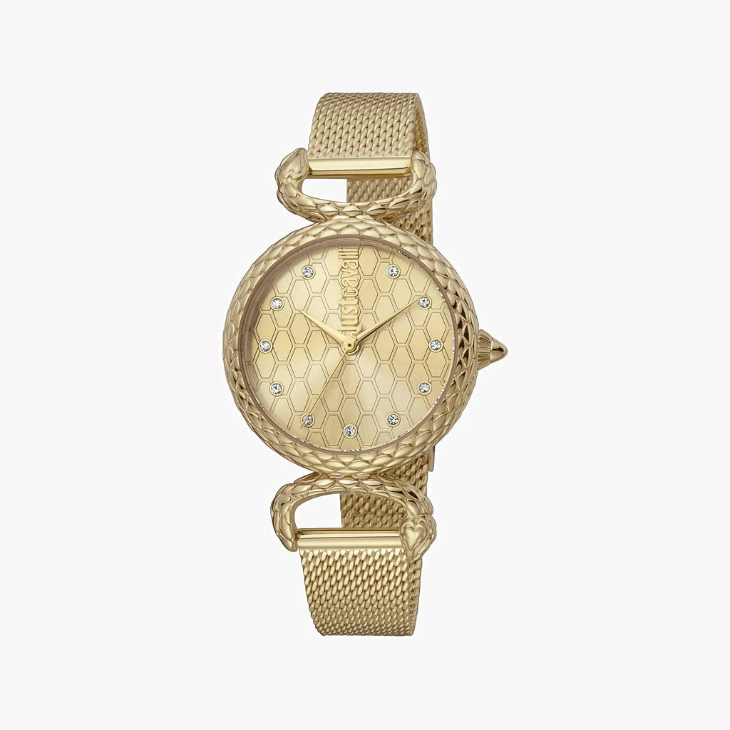 Just Cavalli Women's Gold Watch, Champagne Dial | Jc1l148m0225