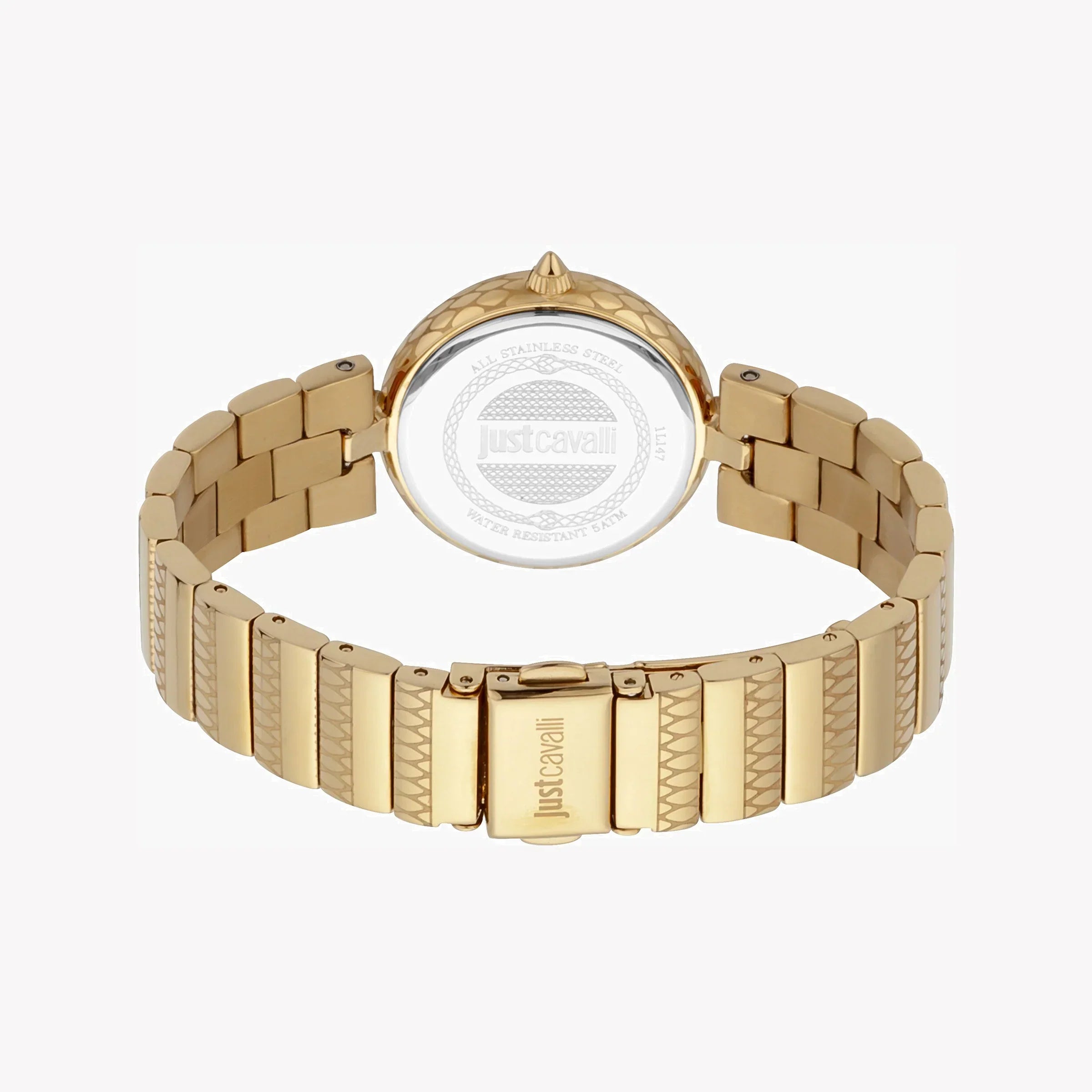 Just Cavalli Women's Gold Stainless Steel Watch, Silver Dial | Jc1l147m0065