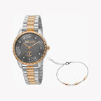 Just Cavalli Silver & Rose Gold Watch, Gray Dial | Jc1l176m0095