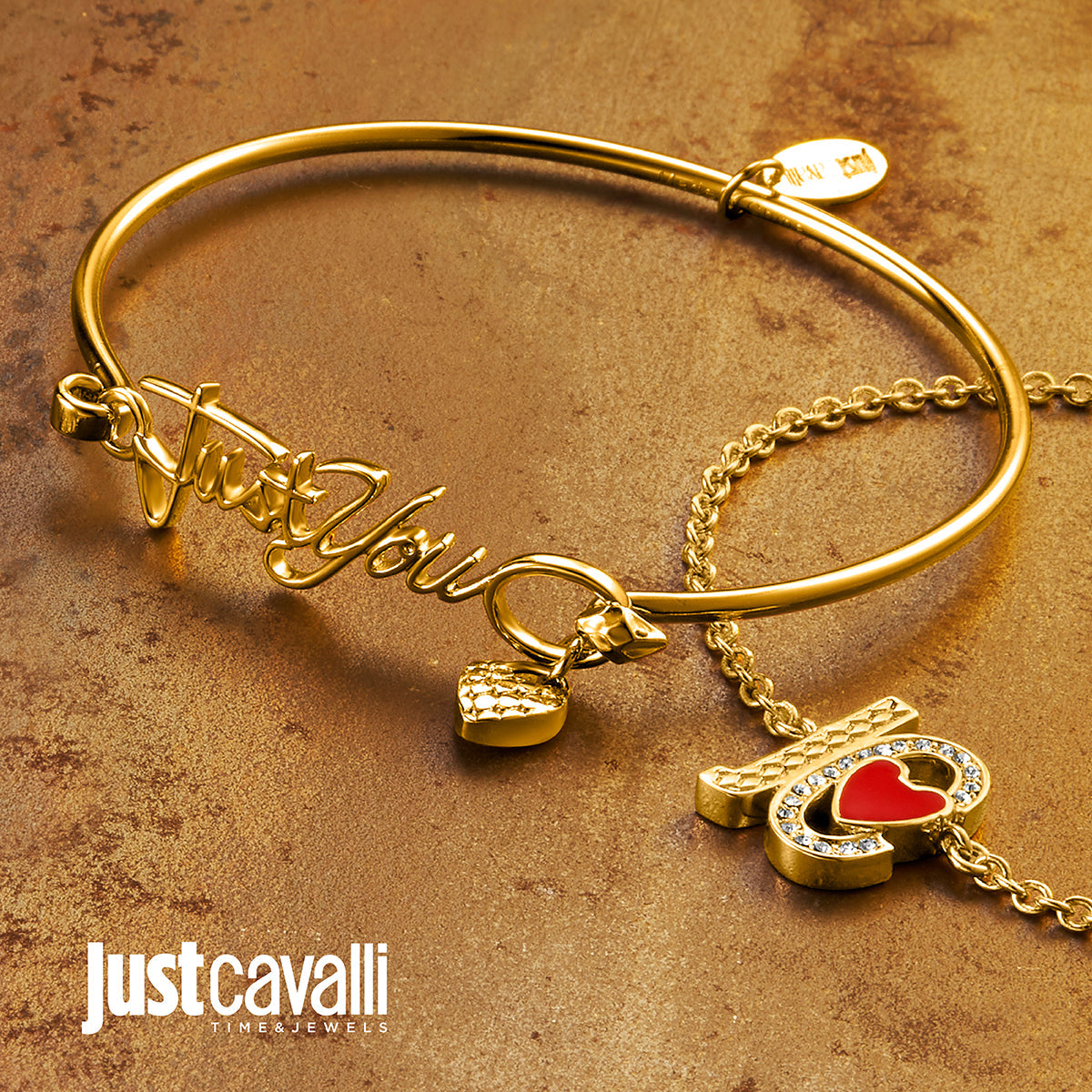 Just Cavalli Women's Gold Brass Bracelet, Stylish Accessory | Jcfb00120200