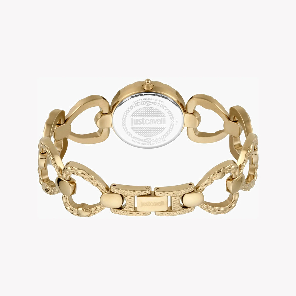 Just Cavalli Women's Gold Stainless Steel Watch, White Dial | Jc1l132m0025