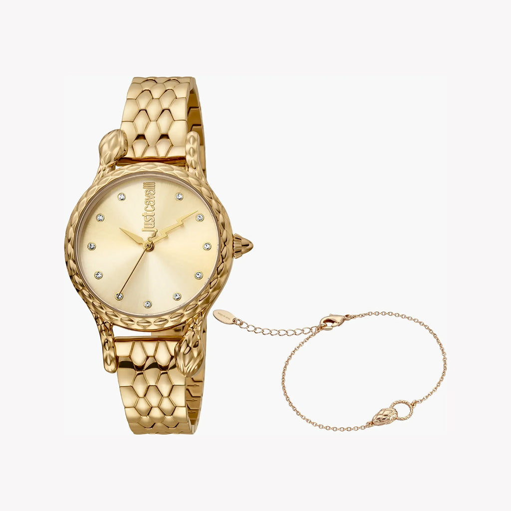Just Cavalli Women's Gold Watch, Champagne Dial | Jc1l125m0065