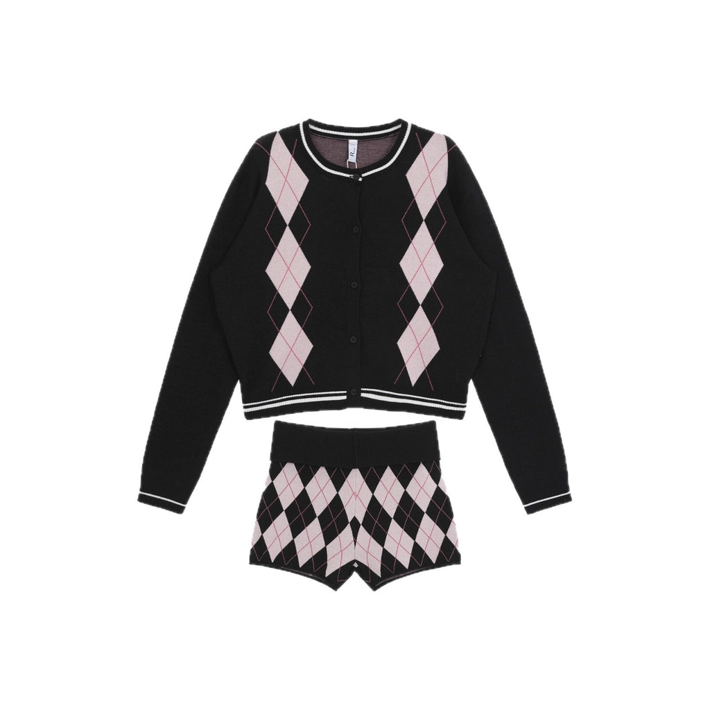 Knitted Cardigan Women Outfit Top Outerwear Black Short Fitted Sweater Coat