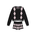 Knitted Cardigan Women Outfit Top Outerwear Black Short Fitted Sweater Coat