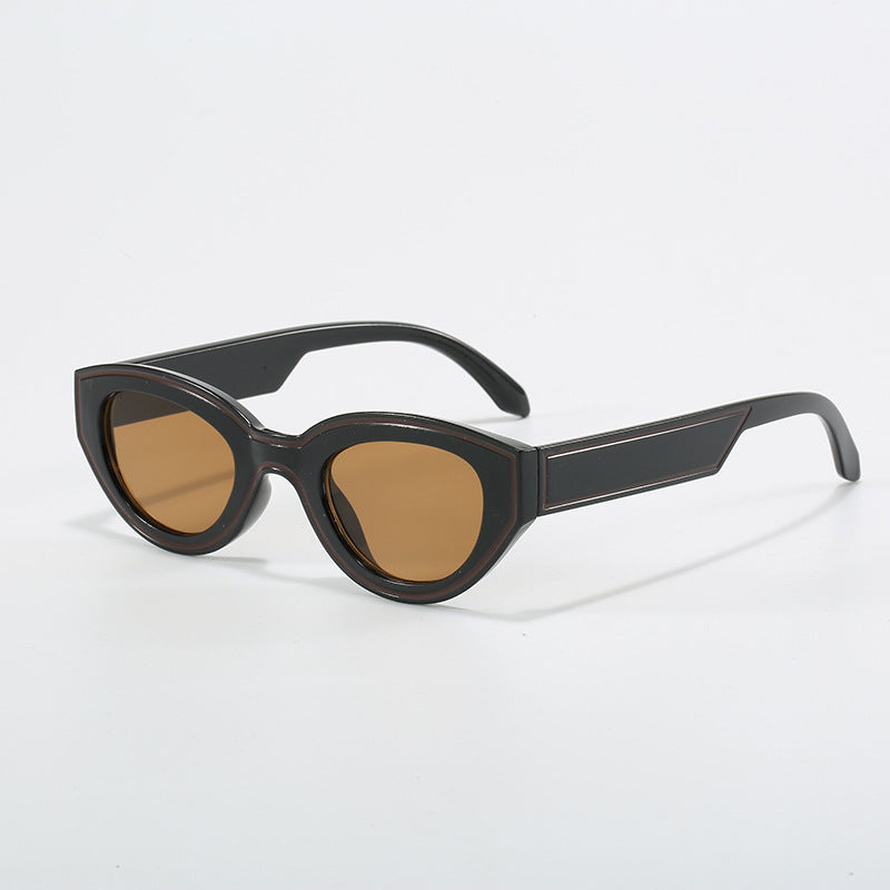Retro oval dot paint sunglasses