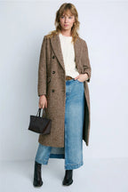 Herringbone Wool Coat