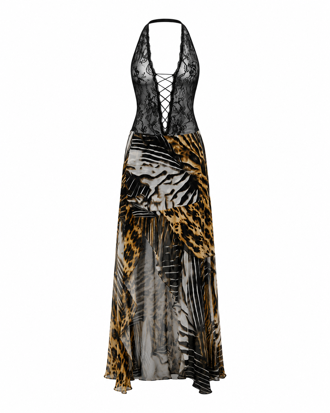 Audacious Lace Animal Print Bikini Set-2