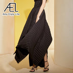 Original Custom Design Sense Irregular Large Skirt Pleated Dress Women