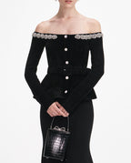 Rhinestone Velvet Dress