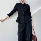 Spring New Black Blazer for Women, Multi-Season Stylish Lightweight Luxury Fitted Slimming Top