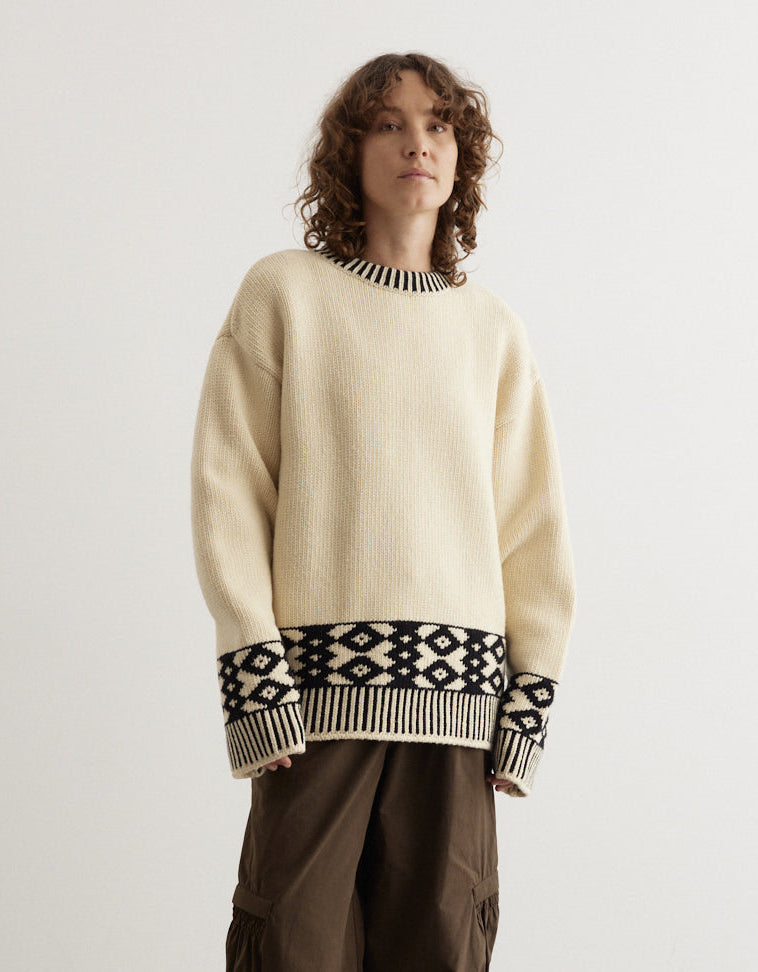 Wool jacquard sweater