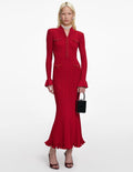 Beaded ribbed-knit Dress