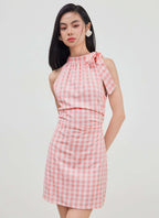 Retro Bow Halter Dress