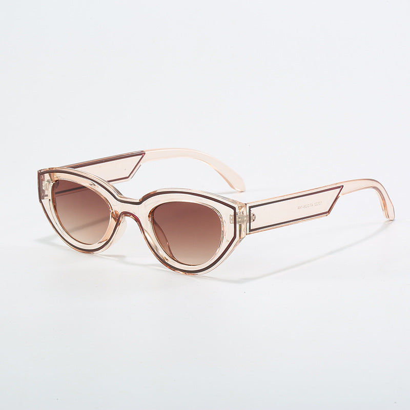 Retro oval dot paint sunglasses