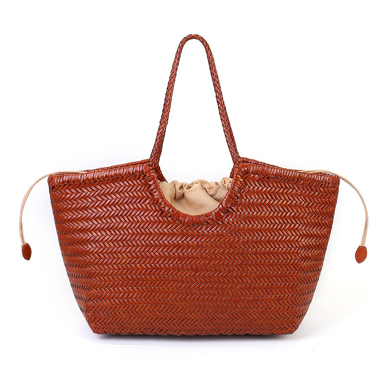 Large capacity woven bag for women