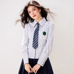 Academic Fit Shirt for Women, Spring New Design, Unique Inner Layer Blouse, Basic Top