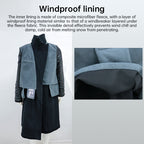 Replica Soviet Navy M69 Officer's Winter Overcoat - Black 12-Button Wool Melton Long Coat