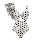 Vintage Swimsuit and Skirt 3D Bow-tie One Piece  Swimwear Women Bikini set  Bathing Suit Two-pieces beach dress Monokini