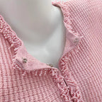 Sweet Pink Beaded Short Sleeve Fitted Mini Dress with Elegant Charm and Youthful Style