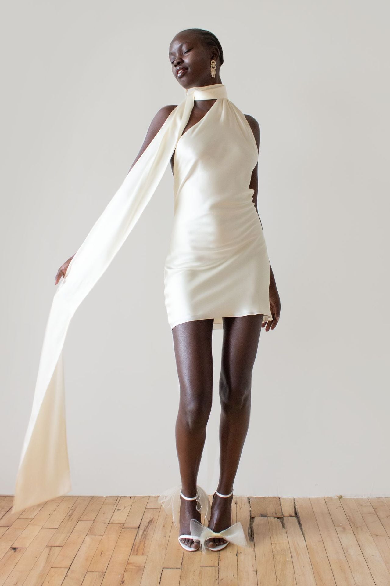 Backless Satin Dress