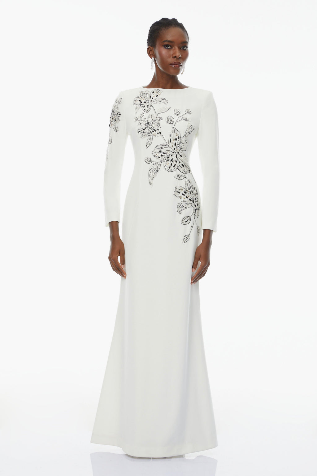 Embroidered Orchid Dress