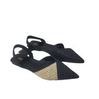 Flat Sandals Woman Flat Slingback Shoes Pointed toe Designer Luxury Elegant Low heel