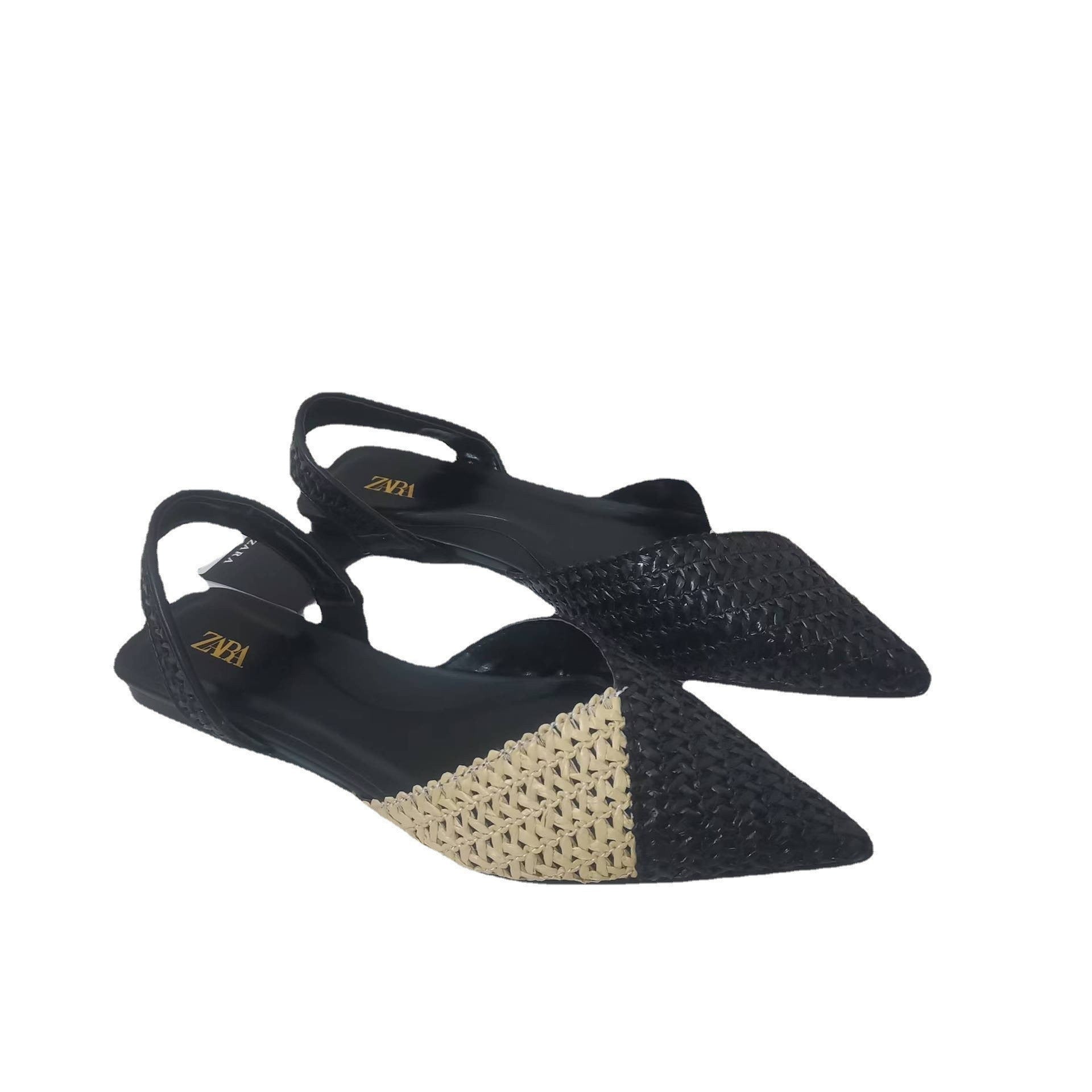 Flat Sandals Woman Flat Slingback Shoes Pointed toe Designer Luxury Elegant Low heel