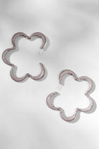 Crystal flower maxi hoops