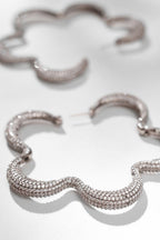 Crystal flower maxi hoops