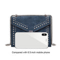 Scrub Leather Brand Designer Shoulder Simple Bags For Women Chain Rivet Luxury Crossbody Bag Female Fashion Small Handbags