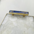 White Crystal Agate Plated Serving Tray With Purple Agate/Onyx Handles/Personalised Momentos/Sign Boards