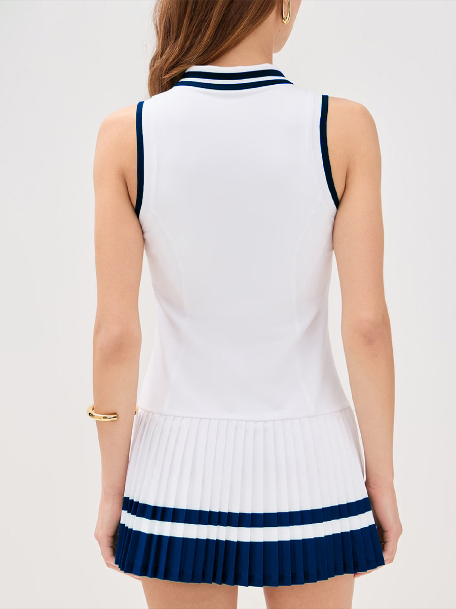 Minimalist Color-Block Tennis Dress