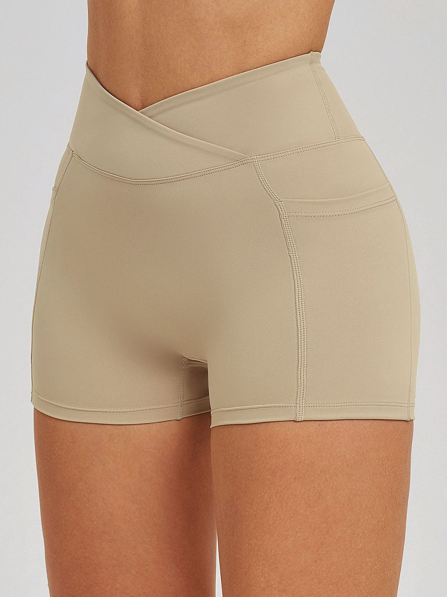 FlowLift Cross-Waist Flare Shorts