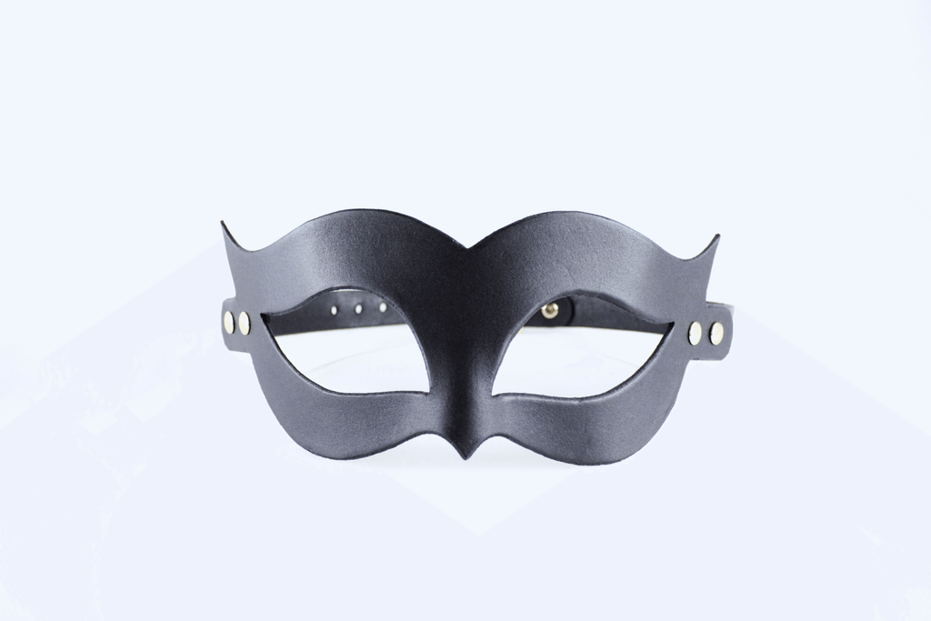 Bondage Mask – Handmade Leather Fetish Mask with Adjustable Strap
