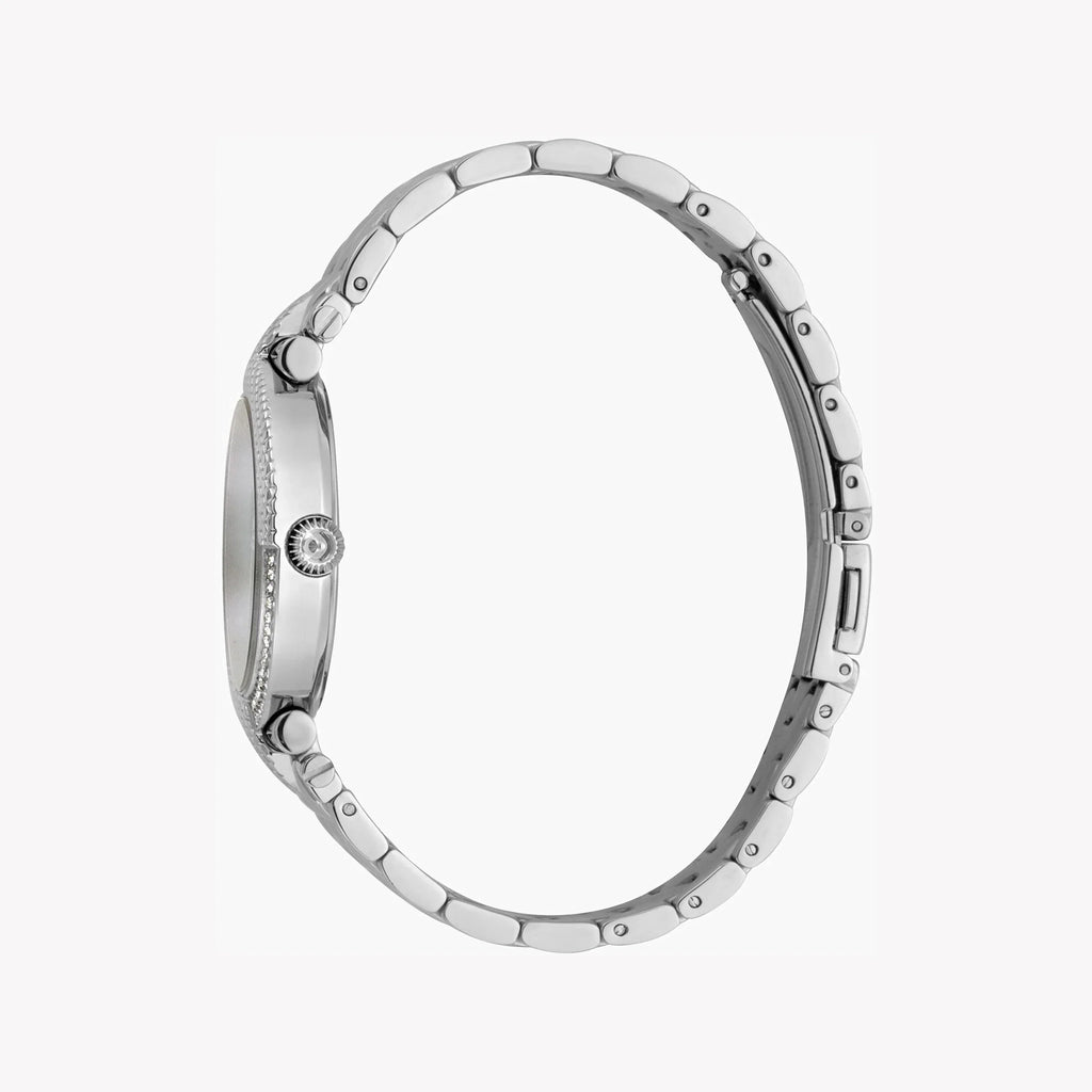 Just Cavalli Women's Silver Watch, White Mother Of Pearls Dial | Jc1l105m0055