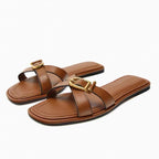 Women's Slippers Sandals Woman Flat Sandals Casual Round toe Luxury Slipper
