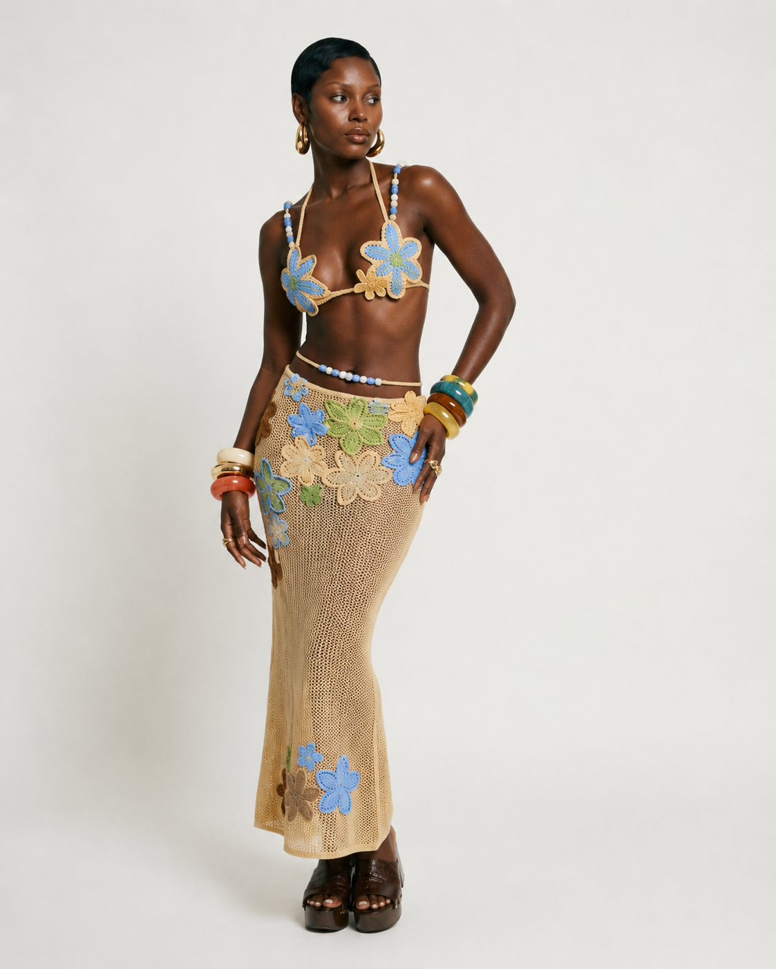 Free Spirit Crochet Flower Bikini Set-0
