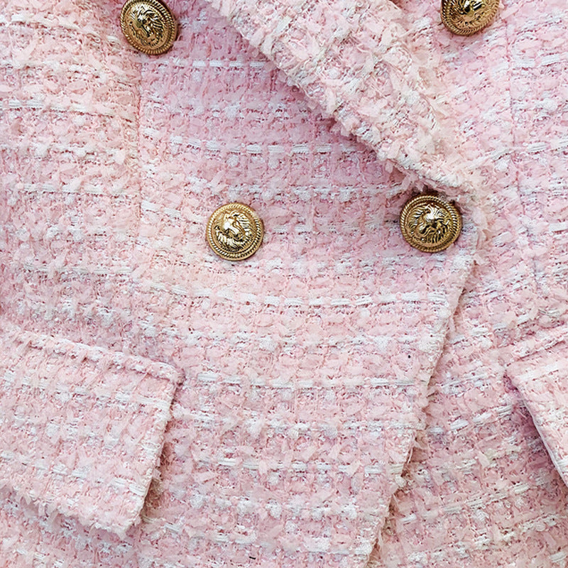 New Double Breasted Blazer Coats Women Fashion Party Club Clothes Long Sleeves Sequin Shinny Jackets Luxury Oversized