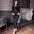 Fashionable  Chic Suit Set for Women Elegant Design Autumn/Winter Seasonal Wear