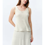 Elegante Knit Strap Top for Women, Casual and Charming, Simple Sleeveless Blouse
