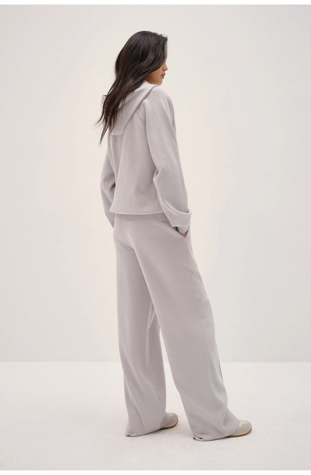 "Winter Morning Sunshine" French Lazy Style Wool Blend Design Loose Slimming Knit Casual Pants for Women