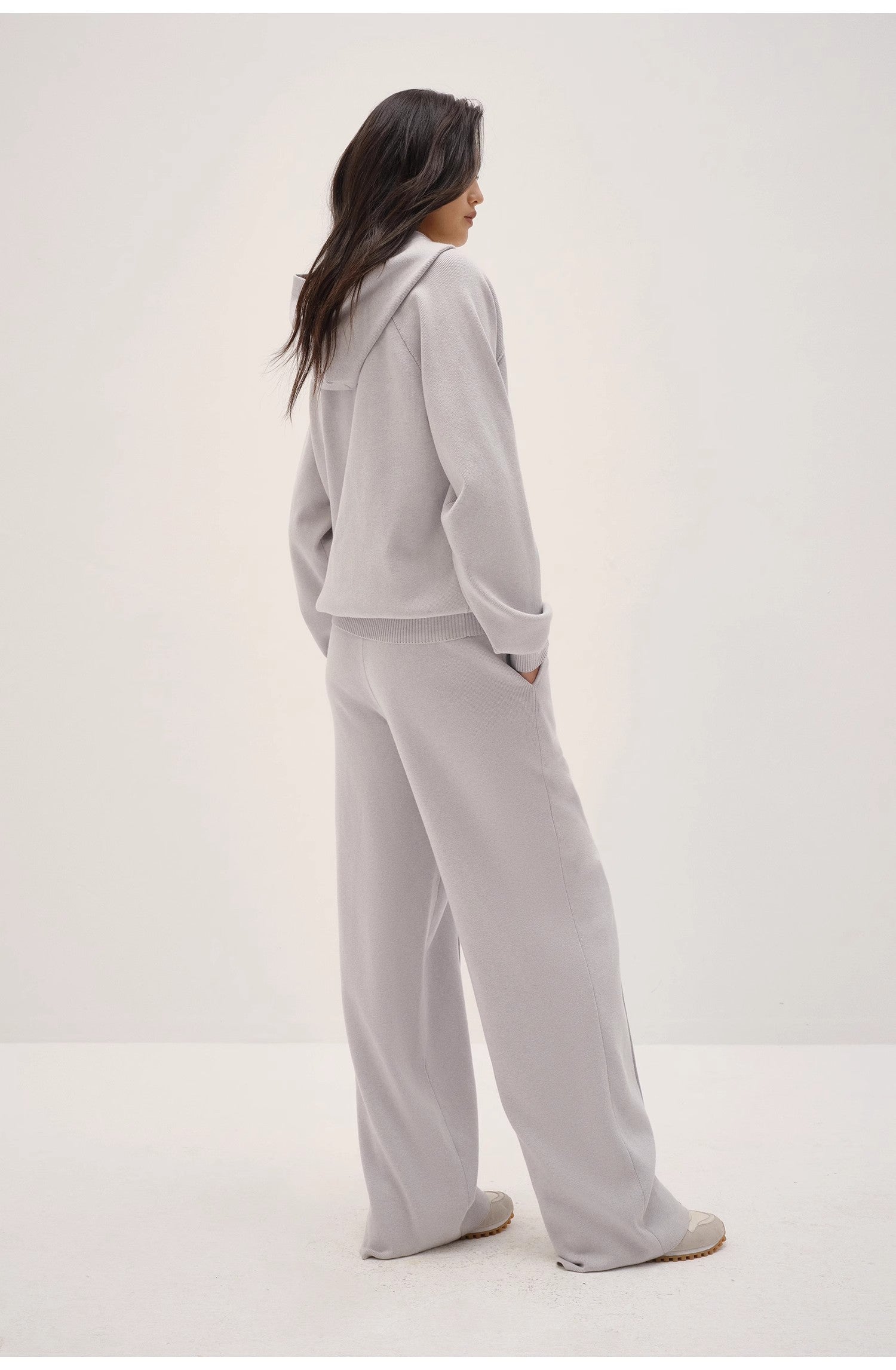 "Winter Morning Sunshine" French Lazy Style Wool Blend Design Loose Slimming Knit Casual Pants for Women