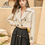 British Style Short Section Small Suit Jacket Female Spring Suit Design Sense High Waist