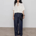 Loose Commute Shirt for Women Short Sleeve Casual Top with Rich Aesthetic