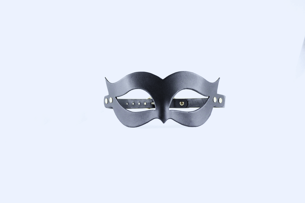 Bondage Mask – Handmade Leather Fetish Mask with Adjustable Strap