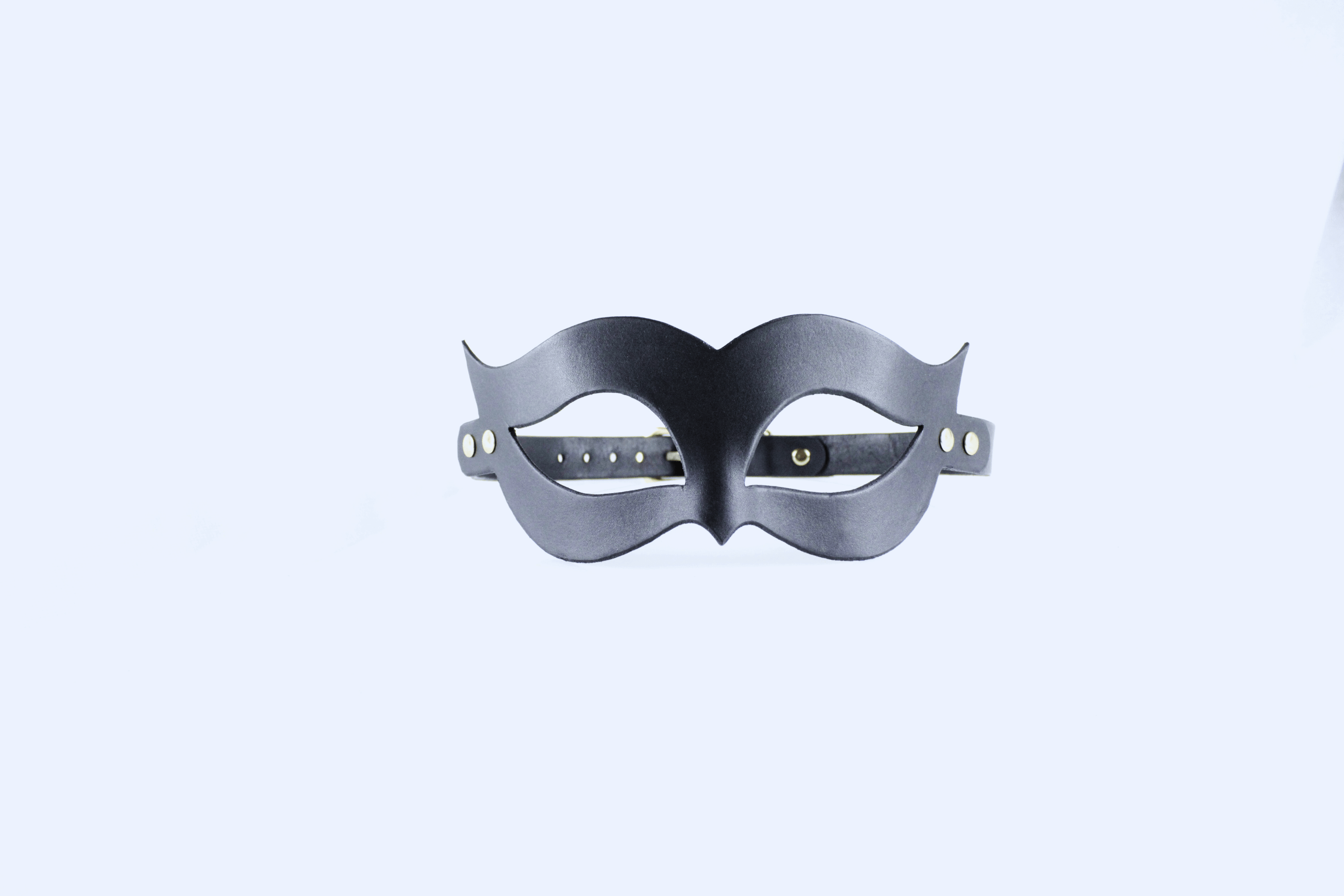 Bondage Mask – Handmade Leather Fetish Mask with Adjustable Strap