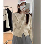 Fried Dough Twists cardigan sweater women's coat